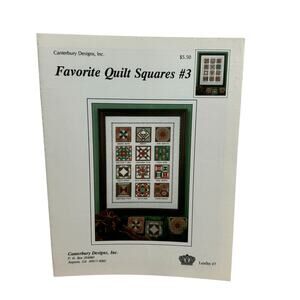 Vintage CANTERBURY DESIGN Favorite Quilt Squares #3 Pamphlet #47 1997 12 Designs